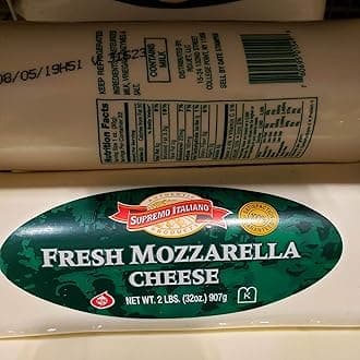 Supremo Italiano Fresh Mozzarella Cheese 2lbs Kosher