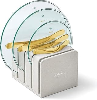 Caraway Iconics Glass Lids Set for Pots and Pans - Made With Tempered Glass - Sized to Fit Caraway Ceramic-Coated & Stainless Steel Cookware - Includes 3 Sizes - 8", 10.5", & 11.8"