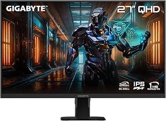 GIGABYTE GS27Q X - 27" IPS, 2560x1440 QHD - 240Hz/OC 250Hz - 1ms - AMD FreeSync Premium - HDMI, DP - Black