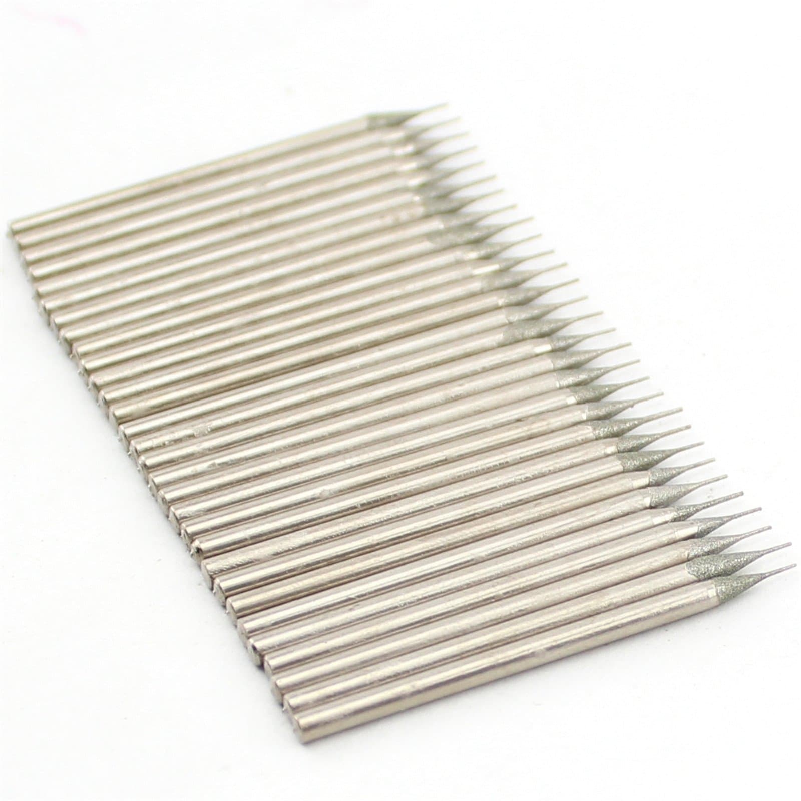 ILOVETOOL0.4-2mm Diamond Jewelry Cutting Drill Bits BUR Stone Tools Set of 30