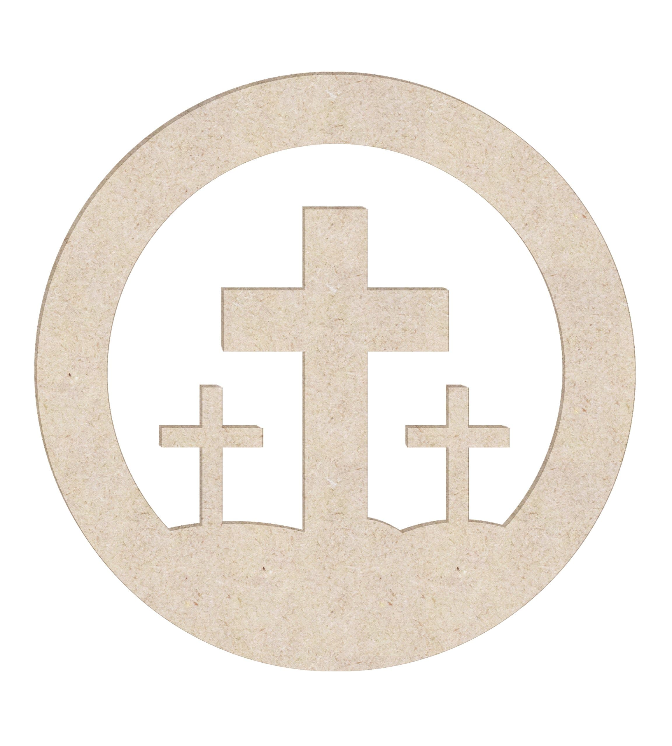 12" Easter Crosses Unfinished Wood Cutout Shape