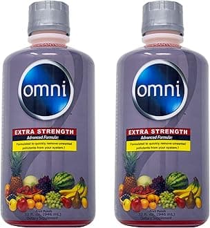 Omni Same-Day Detox Drink, Extra Strength Cleansing Quick Flush Potent Deep System Cleanser Fruit Punch Flavor (32 oz) 2 Pack (64 Oz Total)