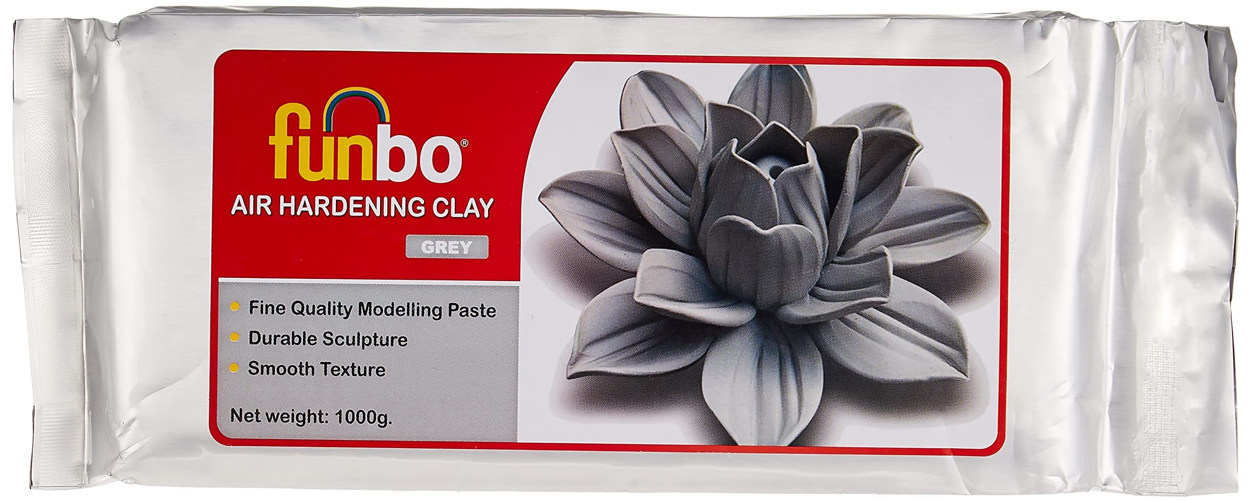 Funbo Air Hardening Clay 1000 gms Grey