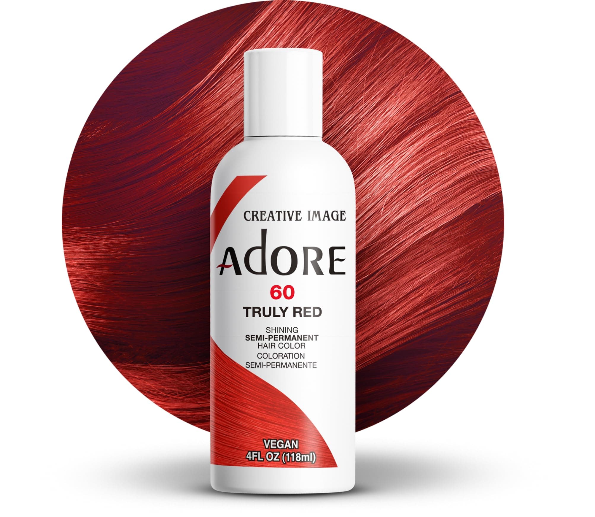 Adore Shining Semi Permanent Hair Colour, 60 Truly Red