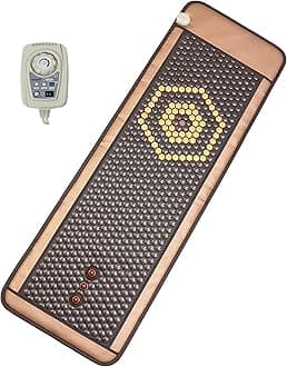 Carefit TourmaVital Infrared Compact Germanium Heating Mat | Thermal Pain Relief Massage Korean Stone Therapy