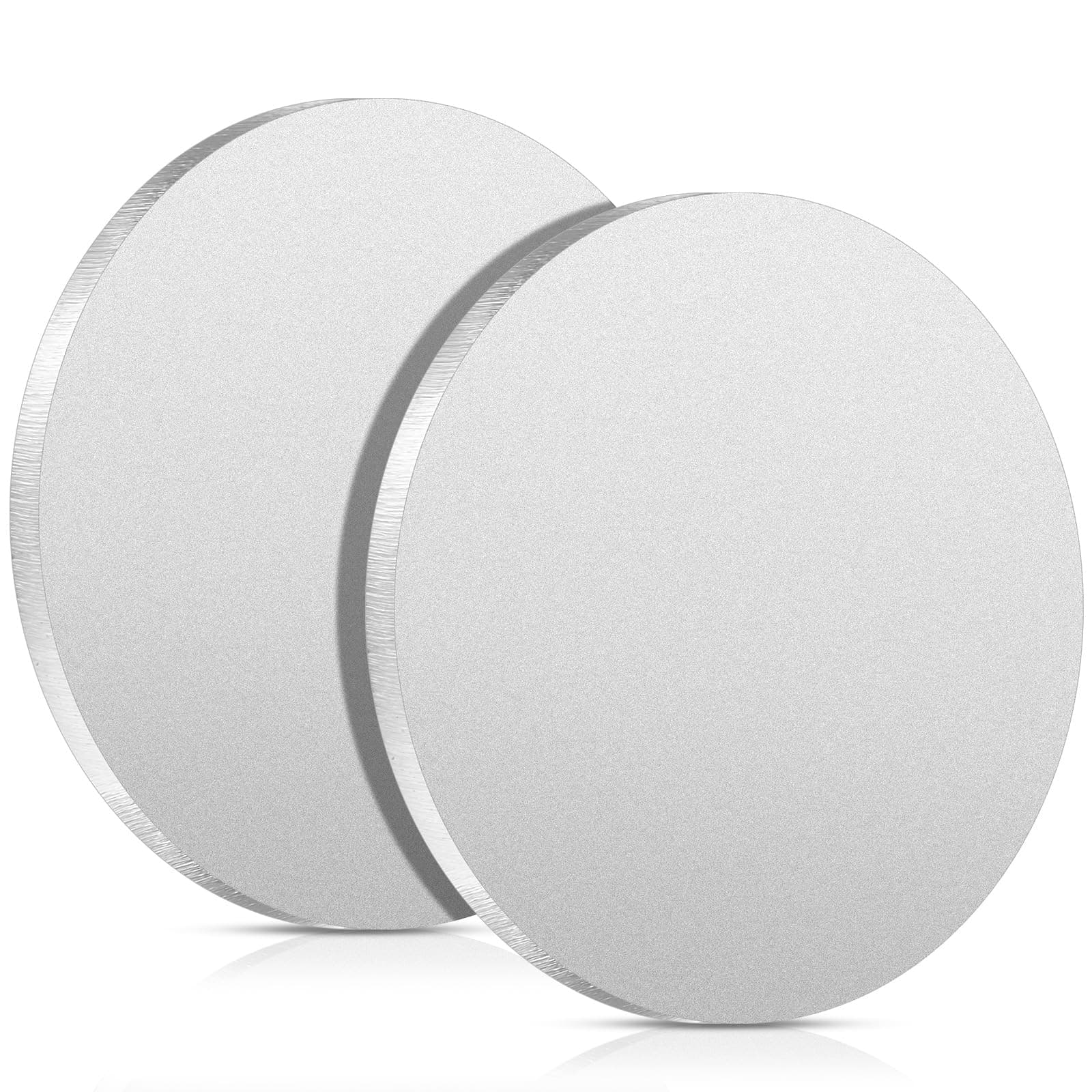 Hicarer 2 Pcs 1/4" Thickness Stainless Steel Disc 3" Diameter Round Circle Plate Metal Circles for Crafts Stamping Sanding Engraving