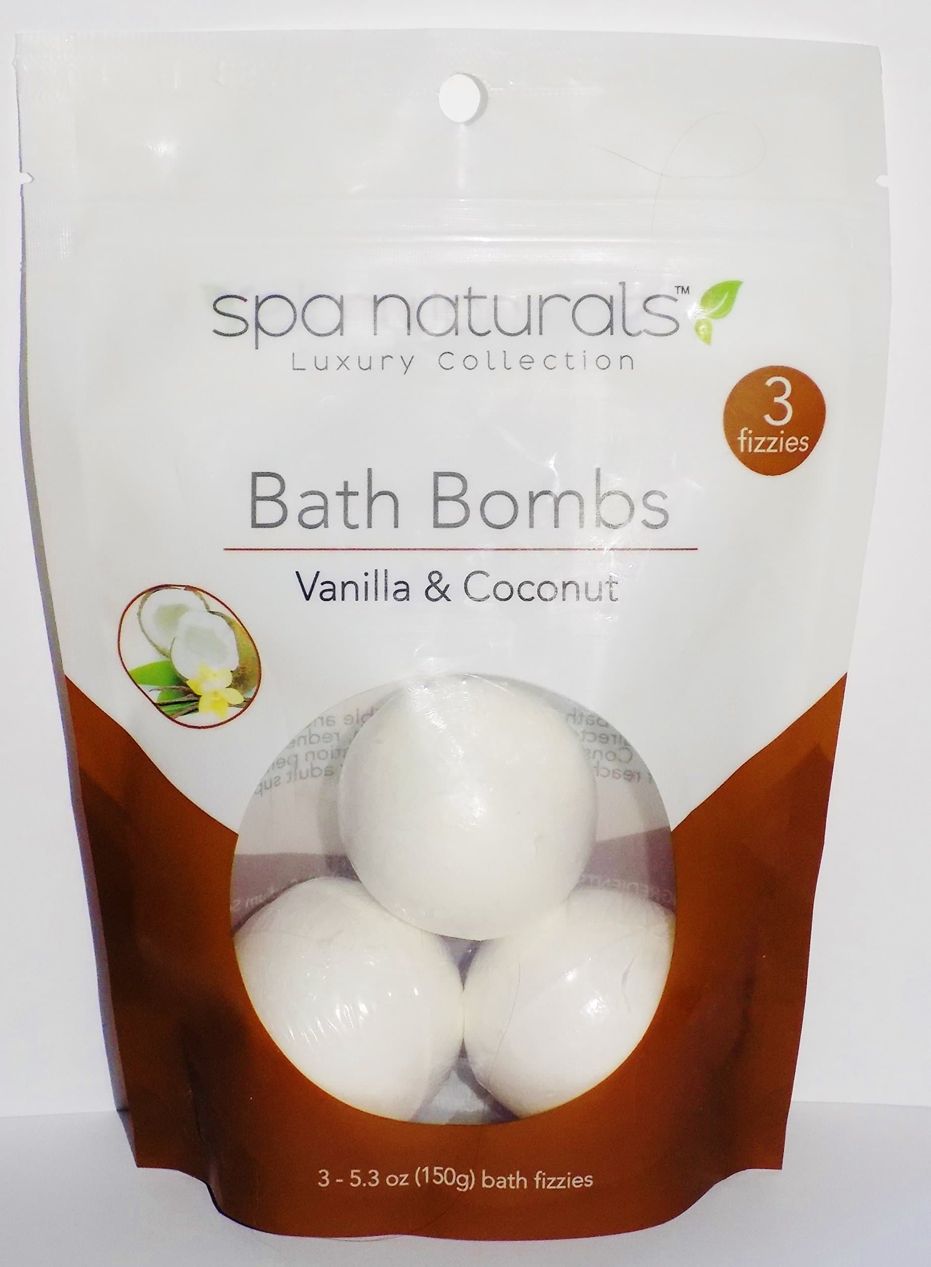 Spa Naturals Vanilla & Coconut Bath Bombs