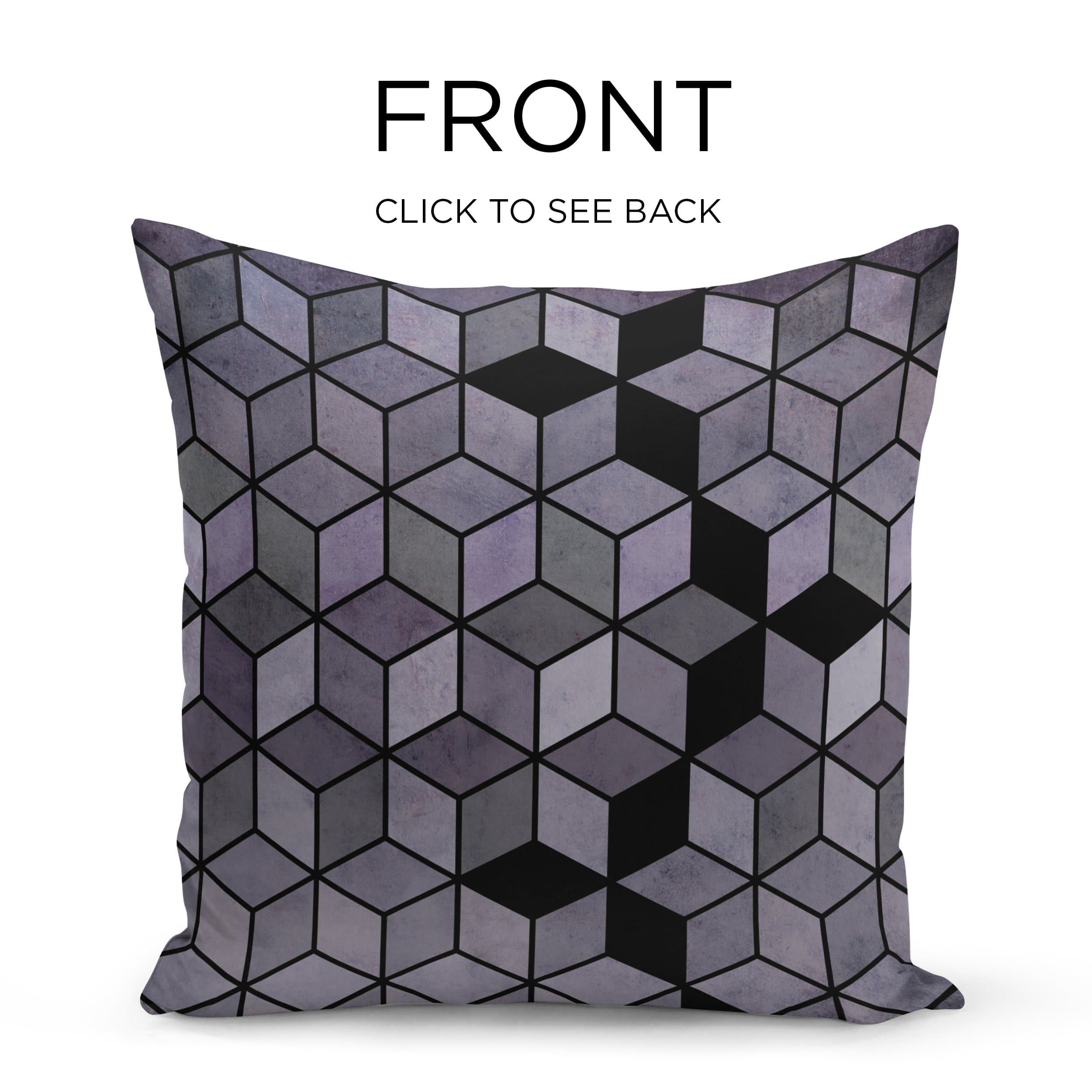 iNuvole Angularity Collection Black & Gold Geometric Shapes 18 x 18 inches Decorative Silky Soft Throw Pillow Covers with a Double-sided Print for Couch