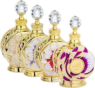 SWISS ARABIAN Layali, Layali Rouge, Amaali and Yulali Set - Luxury Products From Dubai - Lasting And Addictive Perfume Oil Fragrance - Seductive Signature Aroma - Luxurious Scent Of Arabia - 4 pc