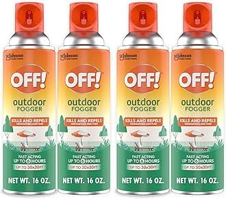 Outdoor Insect & Mosquito Repellent Fogger, Backyard Pretreat, Kills & Repels Insects in an up to 900 sq, ft, Area, 16 oz (Pack of 4)