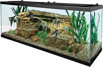 Complete LED Aquarium Kit for Fish, 55 Gallons, Includes White LED Lights, Filter, Heater and Accessories