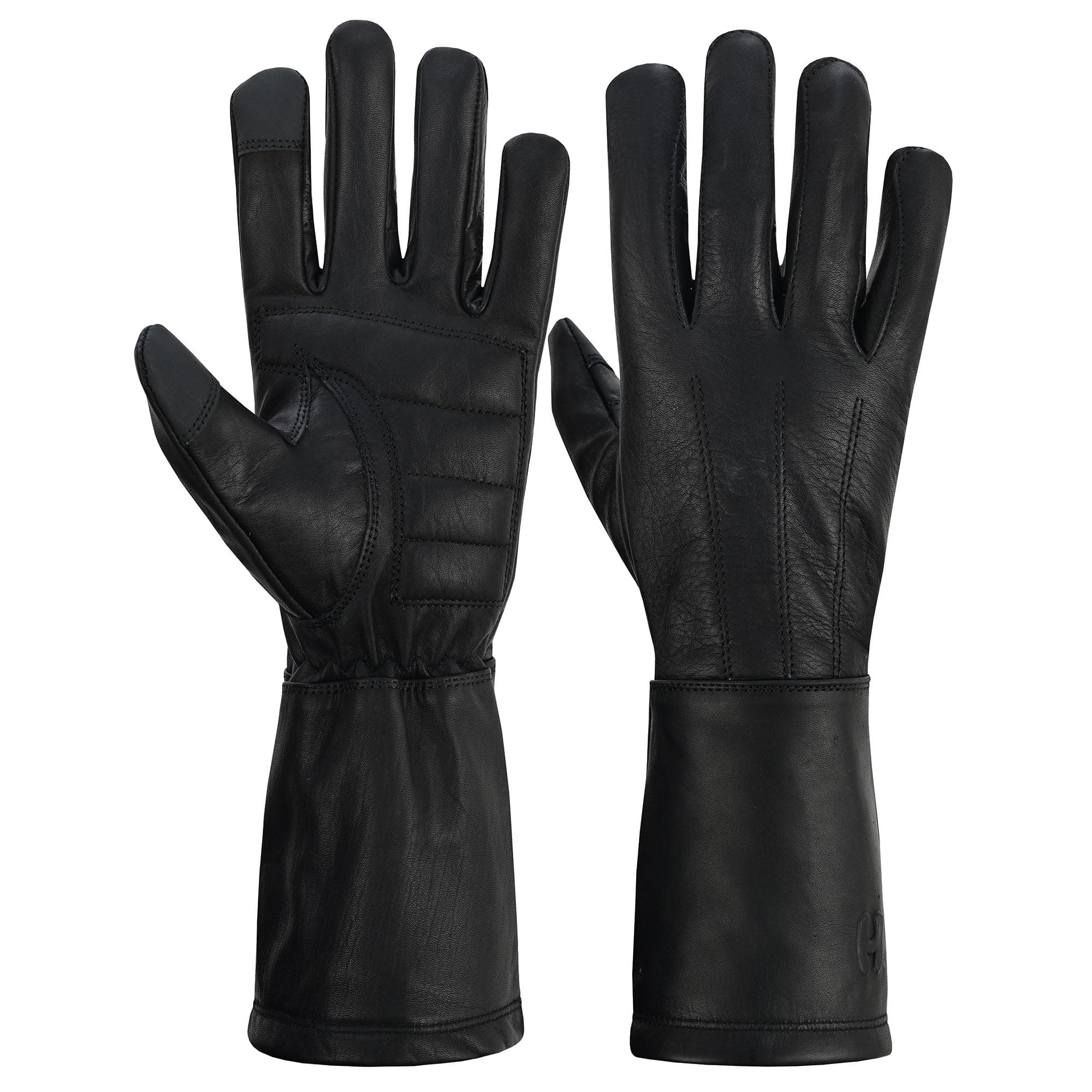 Hugger Men's Unlined Extra Long Water Resistant Leather Gauntlet Glove