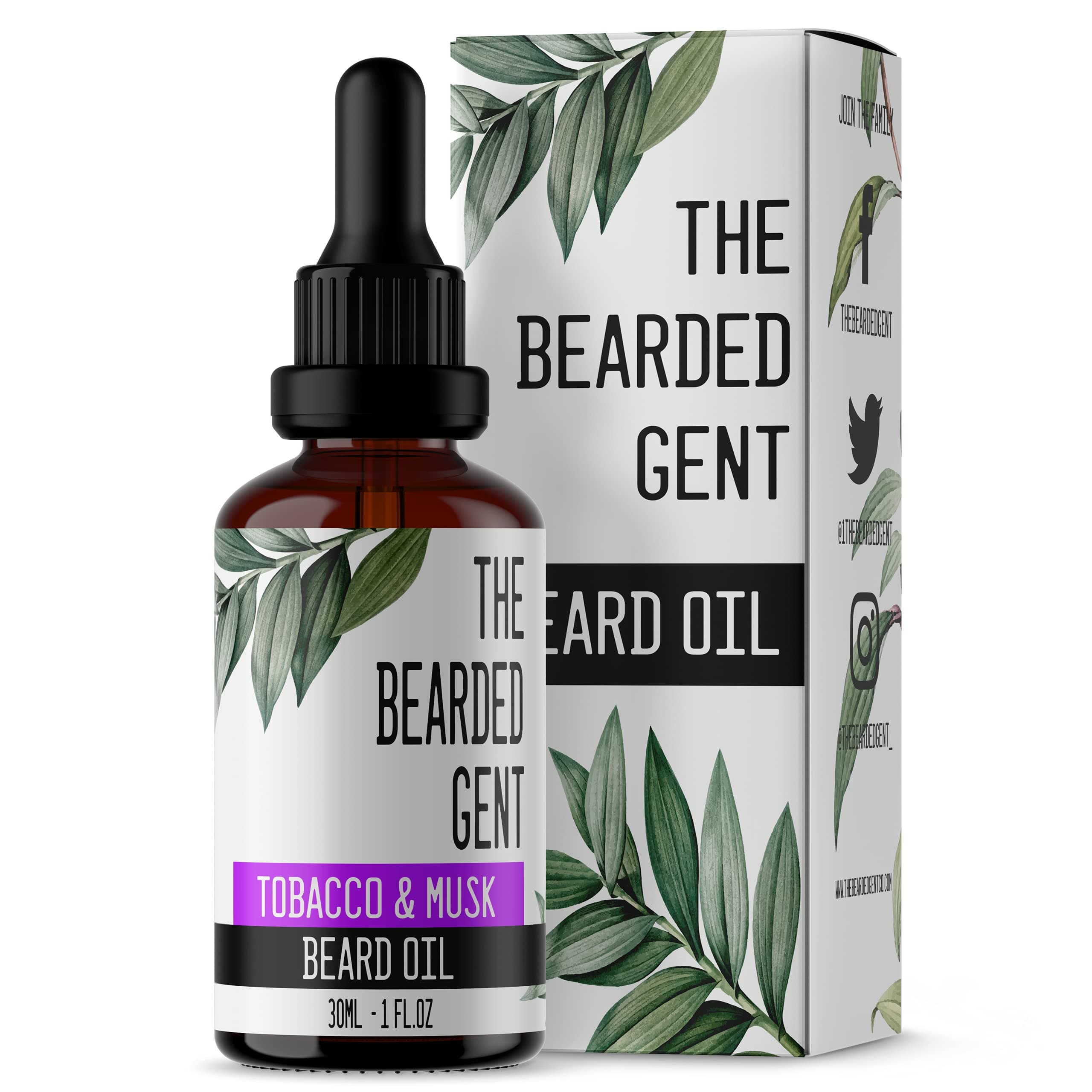 The Bearded Gent Beard Oil - For a Thicker, Softer & Fuller Beard (Stygian, 30ml)