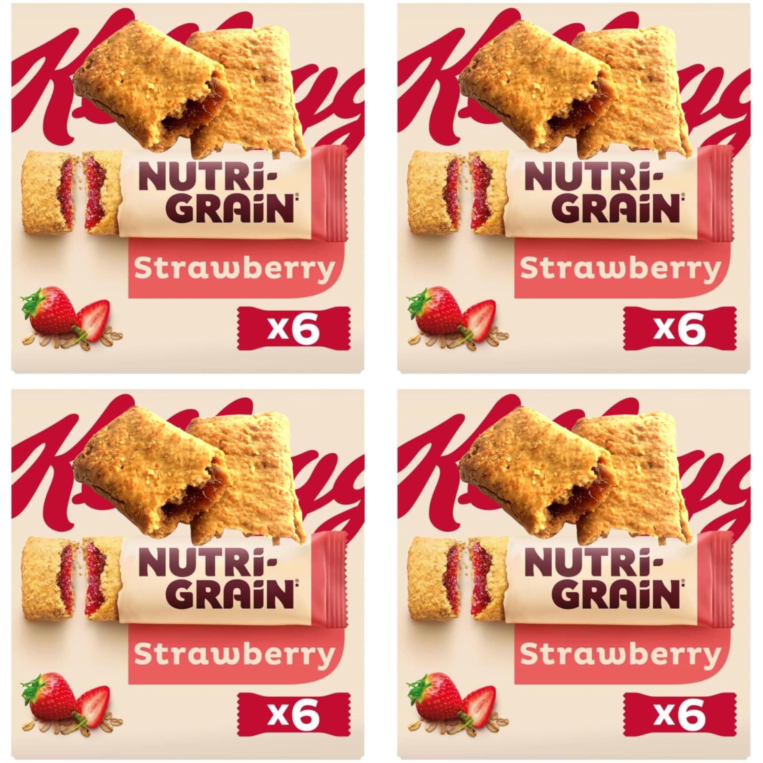 Breakfast Snack Bar Bundle Consisting of Nutrigrain Elevenses Bars Strawberry 6pk (4 Pack)
