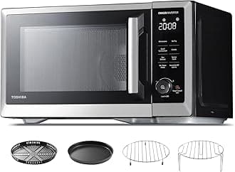 Countertop Microwave Oven Air Fryer Combo, Inverter, Convection, Broil, Speedy Combi, Even Defrost, Humidity Sensor, Mute Function, 27 Auto Menus, 1.0 cu.ft, 1000W, Stainless Steel