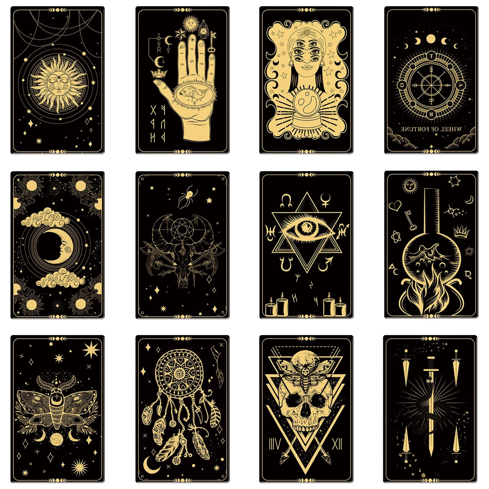 48 Pieces Magnetic Bookmarks Tarot Magnet Page Markers Assorted Journal Aesthetic Paper Bookmarks for School Students Teachers Friend Club Gift