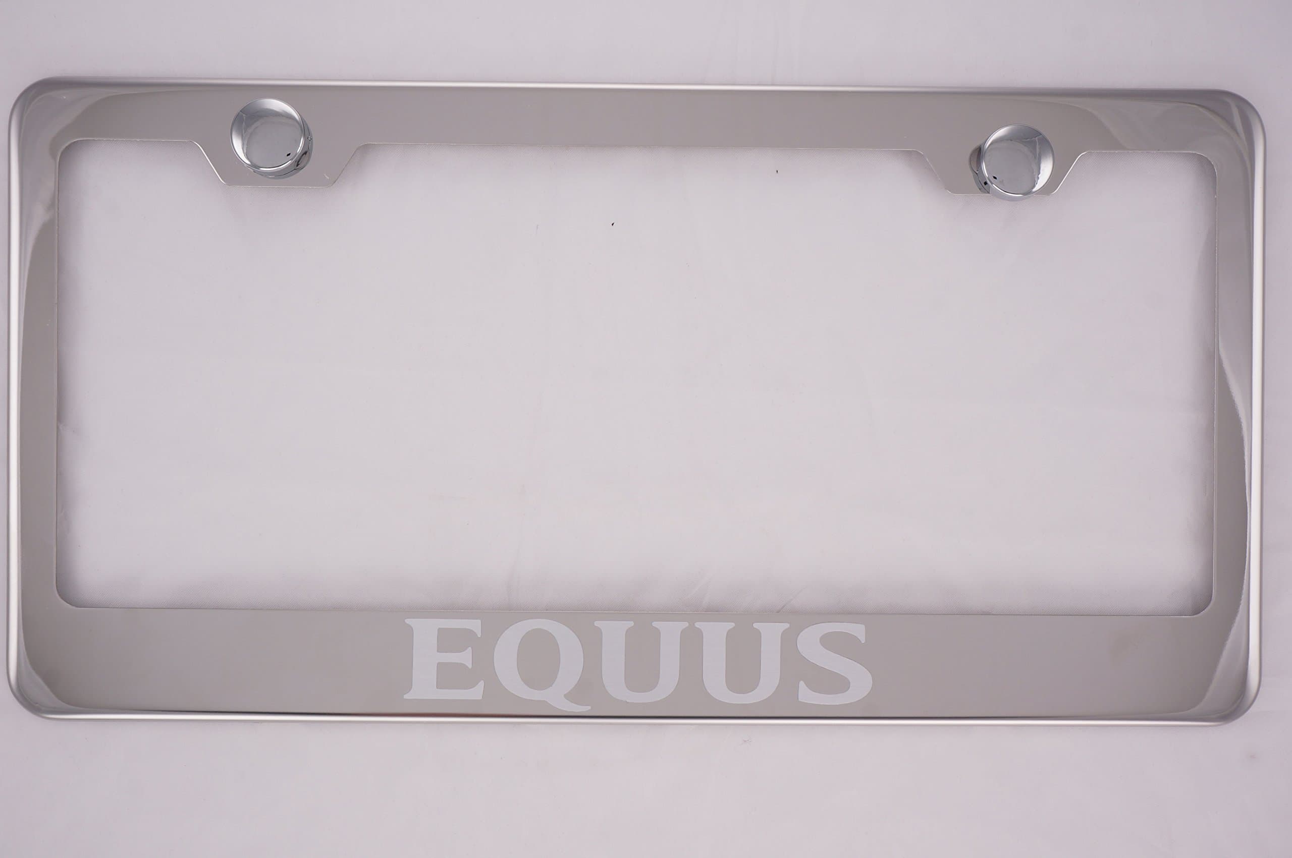 Fit Equus Chrome License Plate Frame with Cap (Stainless Steel)