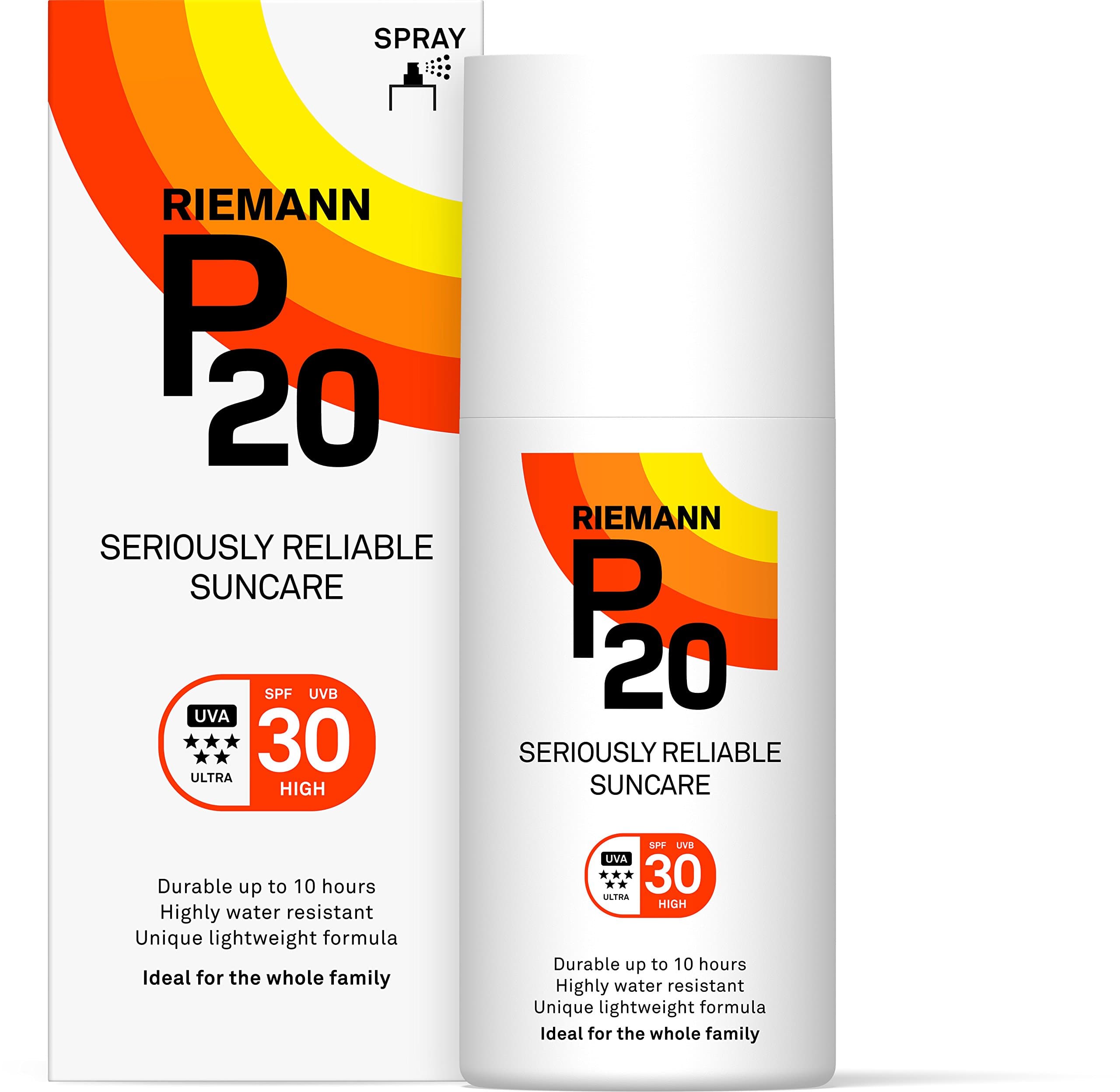 Riemann P20 Sunscreen SPF30 Spray, Highly Water Resistant 200ml