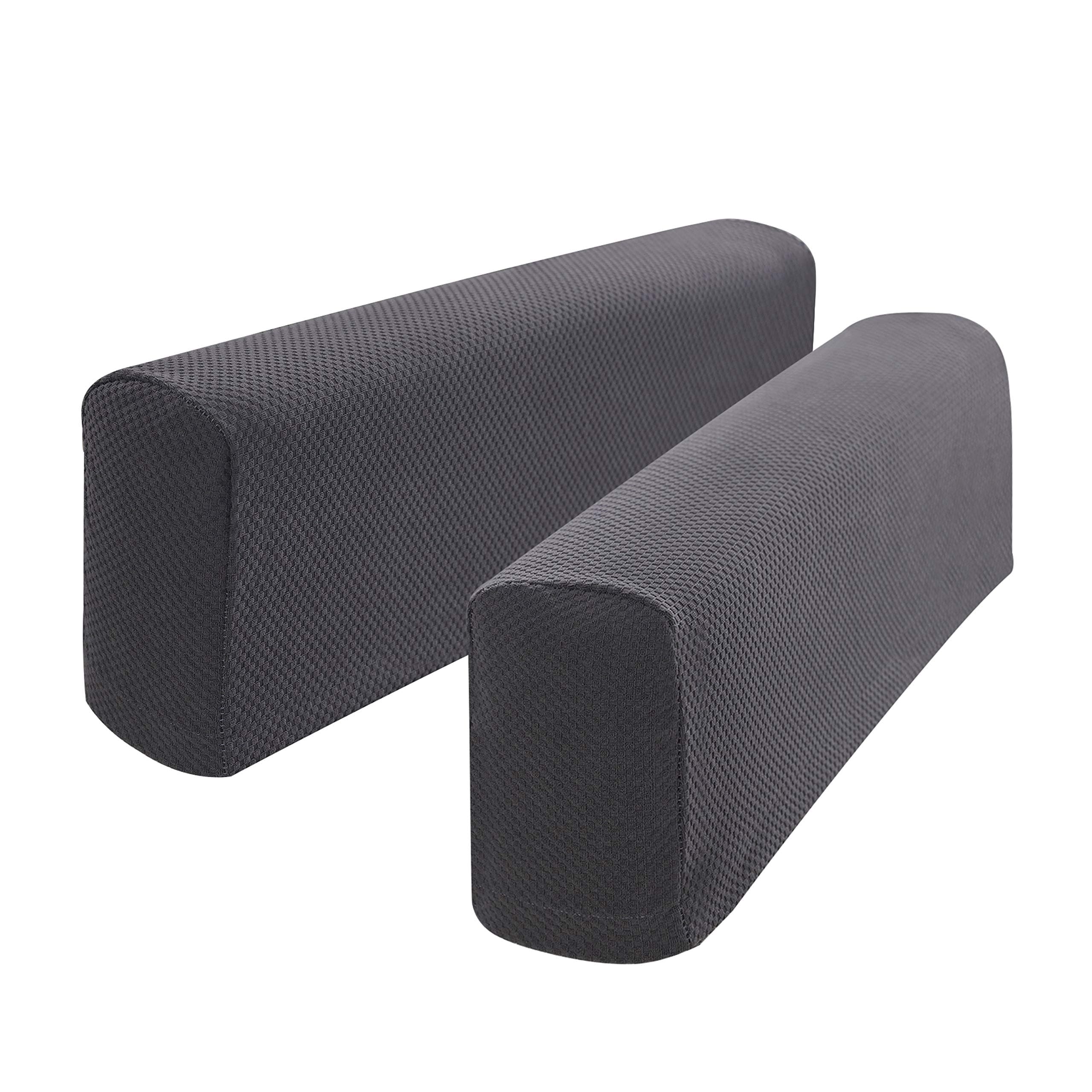 Hanhao Armrest Cover Ultra Thick and Soft Spandex Stretch Pixel Arm Cover for Recliners Sofas Chairs Loveseats Elastic Anti Slip Furniture Armrest Protector for Couch Set of 2 (Grey
