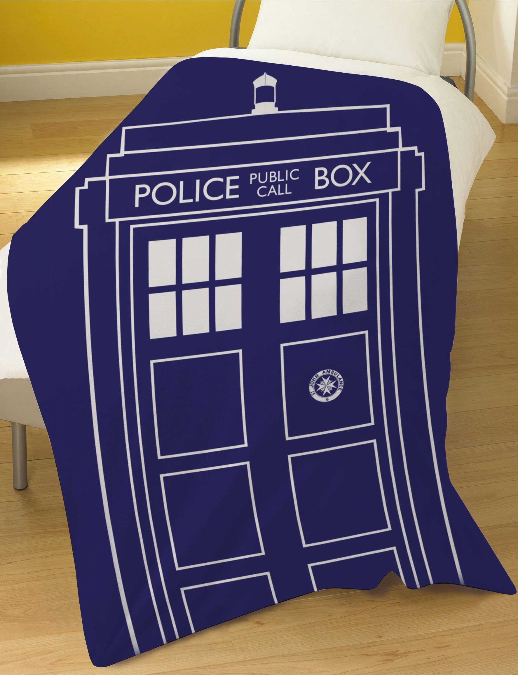 Doctor Who Tardis Fleece Blanket Bed Throw