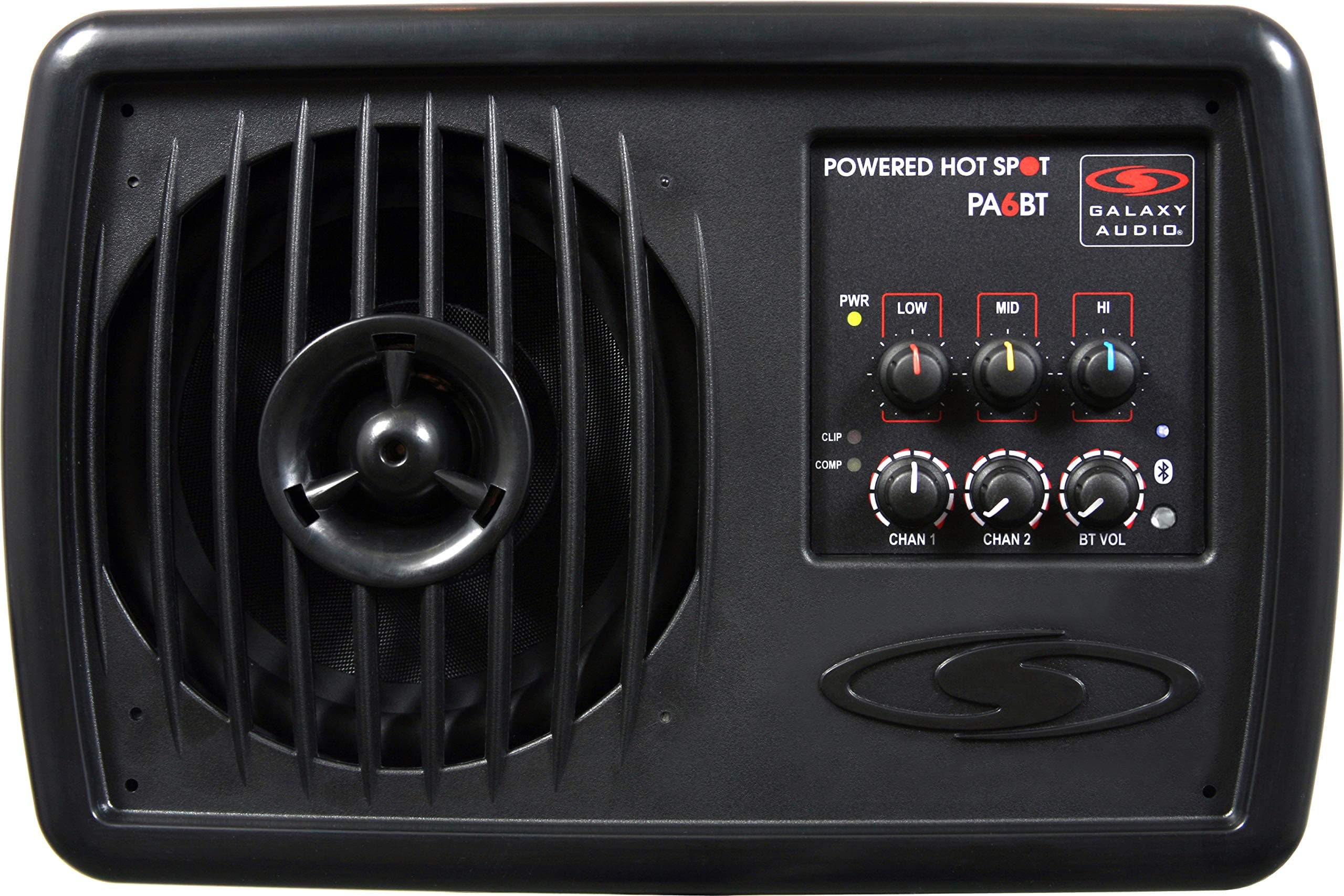 Galaxy Audio PA6BT 6" 170 Watt 2-Way Powered Hot Spot Monitor Speaker With Bluetooth,Black