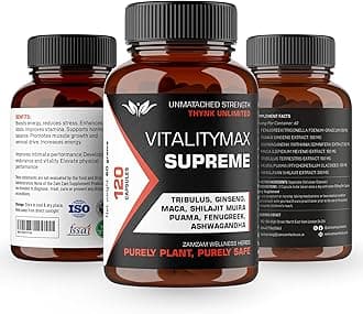Vitality Max Supreme - Premium Vitality Health Supplement with Fenugreek, Pan...