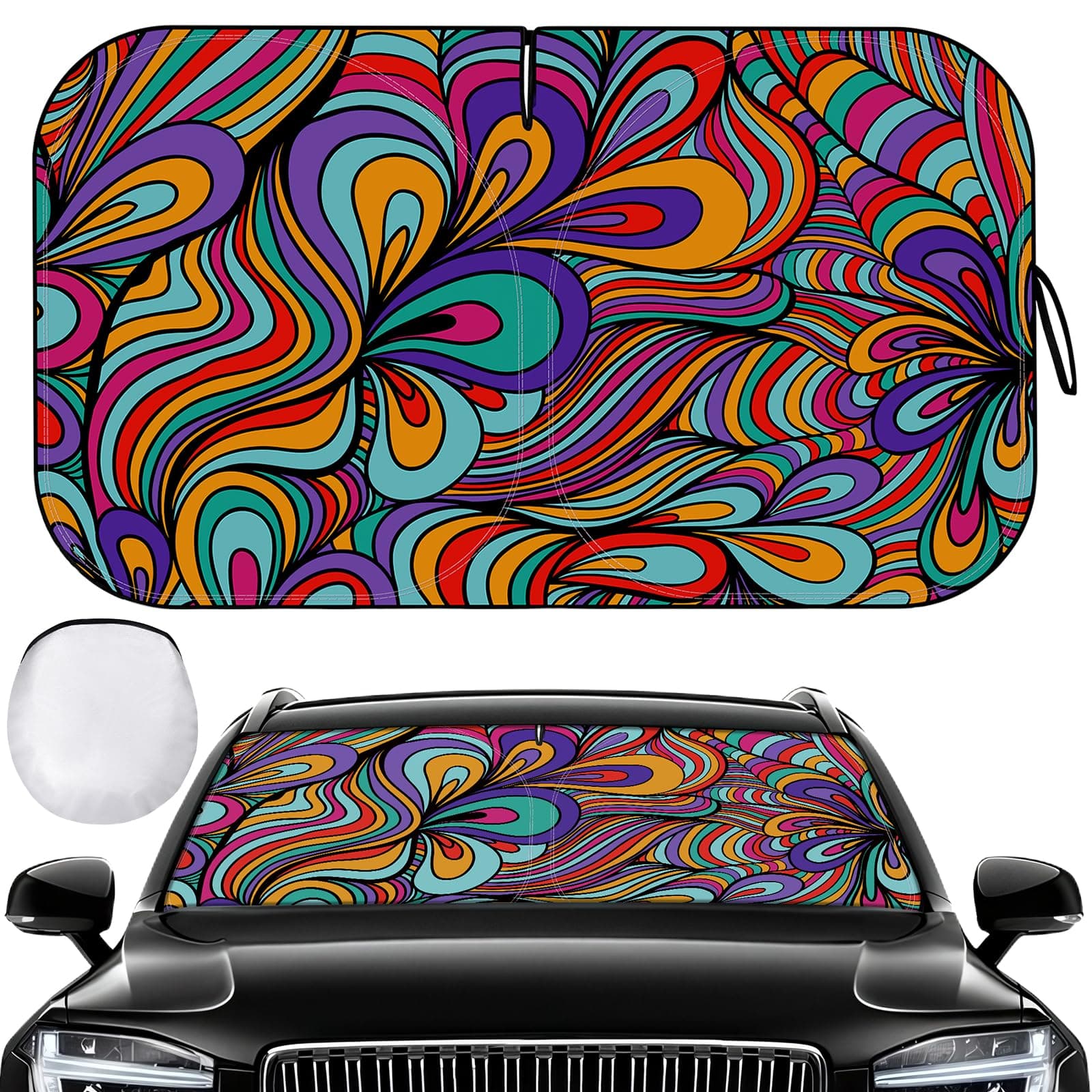 Windshield Sun Shade - Car Sun Shade Windshield, Reflector Sunshade Offers Ultimate Protection for Car Interior