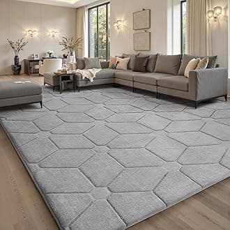 Sour Lemon Rugs Living Room 200x300,3D Grey Area Rugs for Bedroom,Extra Large Rugs for living room,Machine Washable Anti Slip Short Pile Rug Carpets Mat for Kids Room Bedroom