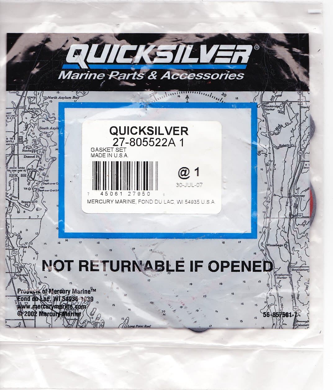 MERCURY Gasket Set mfg Part Number 805522A1