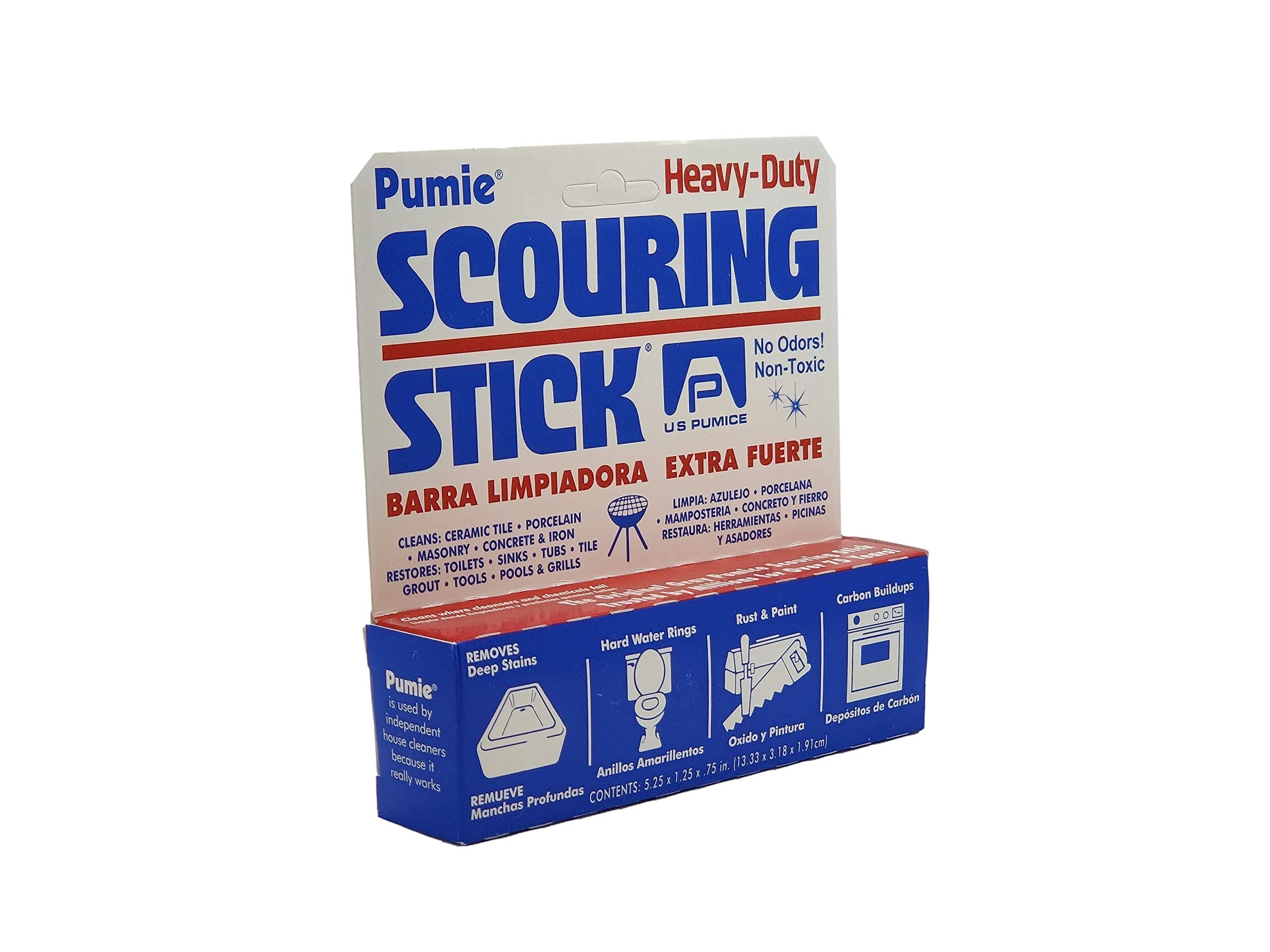 Scouring Stick, Heavy Duty, HDW by U.S. Pumice, Remove Toilet Stains, Hard Water Rings, Rust and Paint, Carbon Buildups (1 Pack)