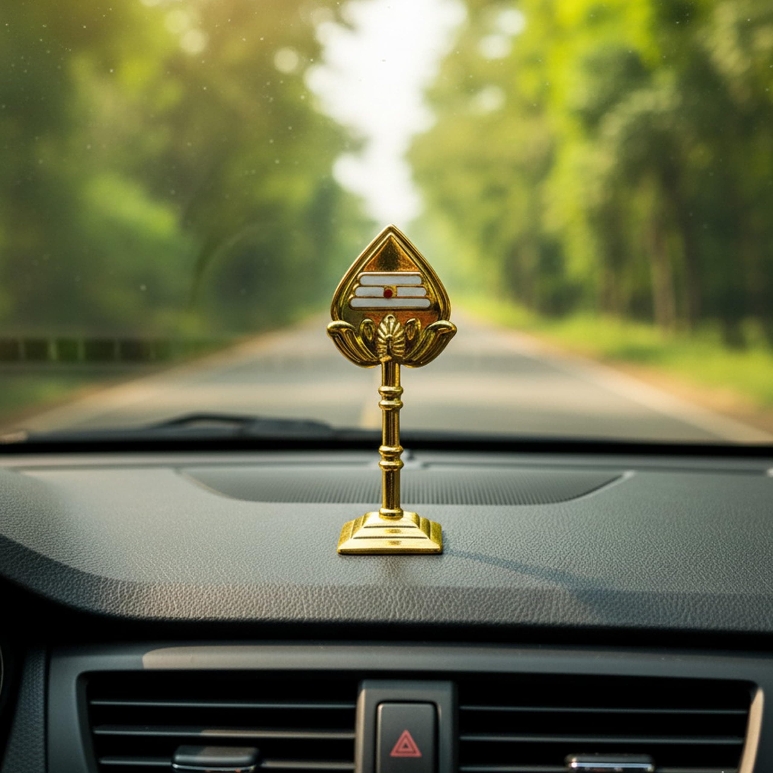 Divine Vel Murugan/Murugar Vel Idol for Car Dashboard, Pooja Room and Table décor and Gift Items 6.5 Cm (Golden)