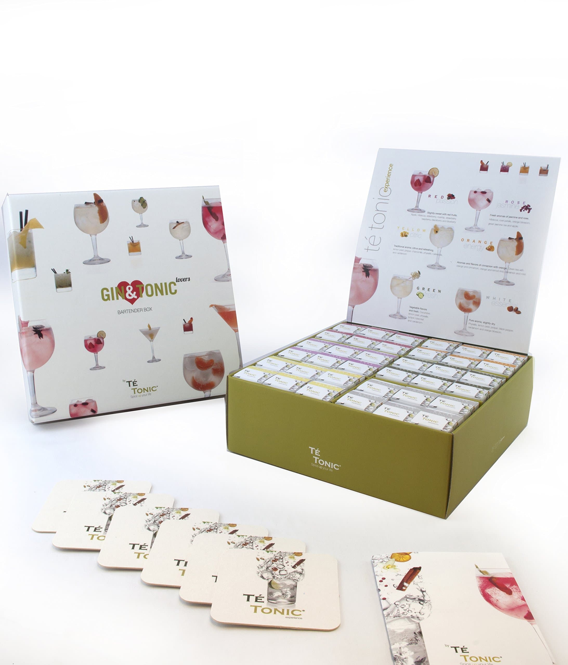 Te Tonic Gin and Tonic Bartender Box – 72 Infusion Bags with 6 Different Flavors of Gin Botanicals/Herbs - Cocktail Infusion Kit for Bars/Restaurants and Hotels