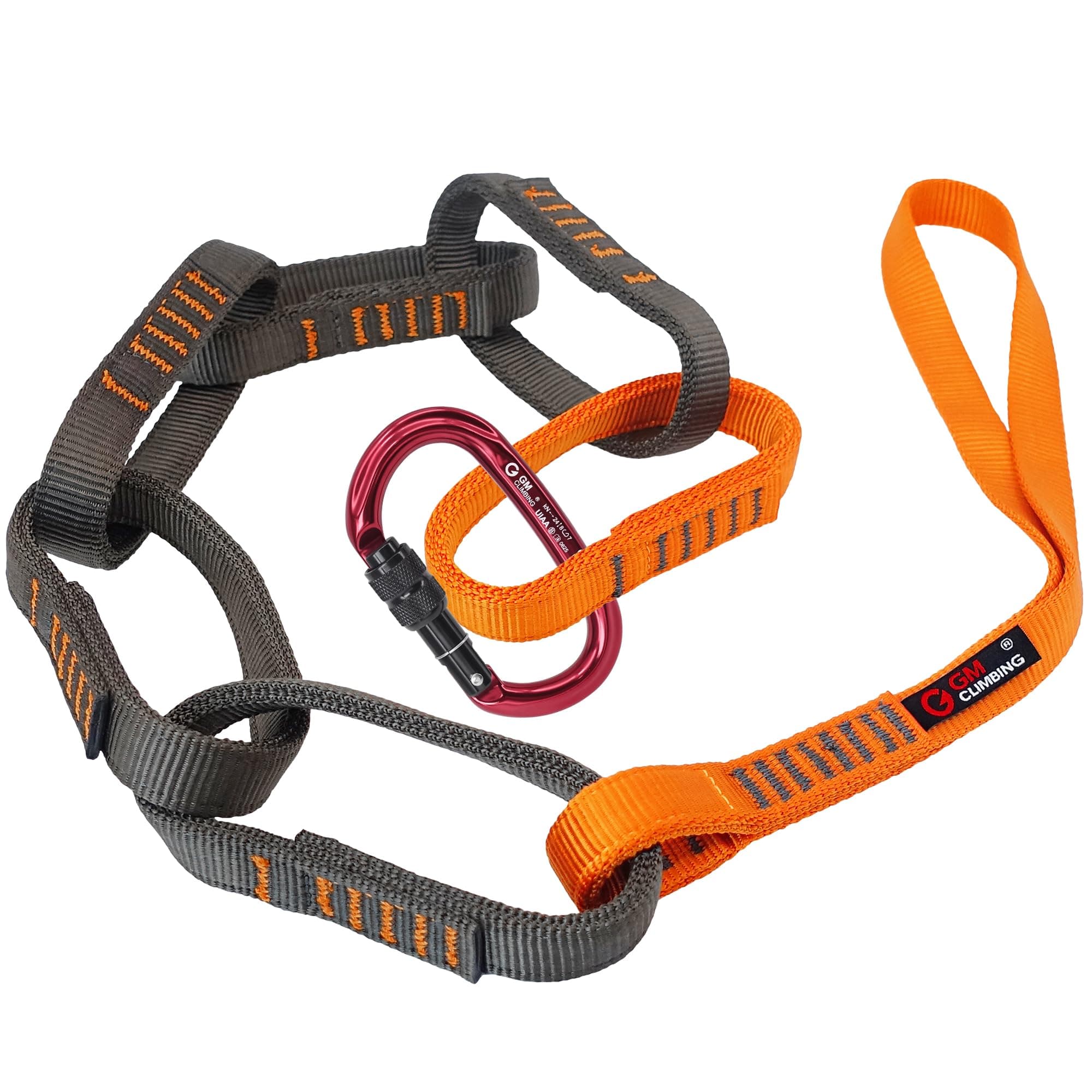 16mm Nylon Safe Chain PAS Sling 22kN CE UIAA Certified for Personal Anchor System Rappel Transition Aid Climbing 97cm / 38in