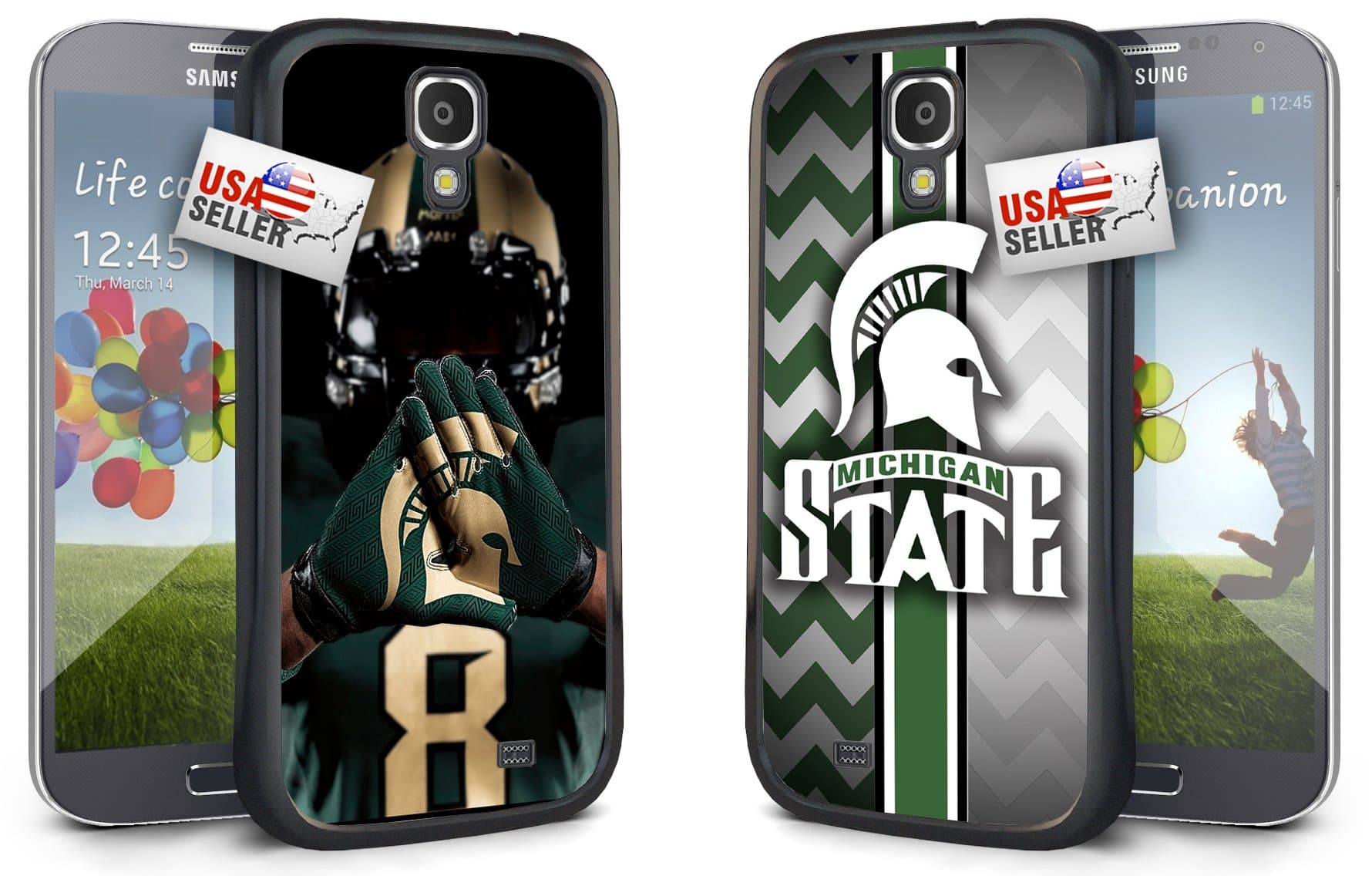 Michigan State Spartans Hard Case TWO PACK for Samsung S5