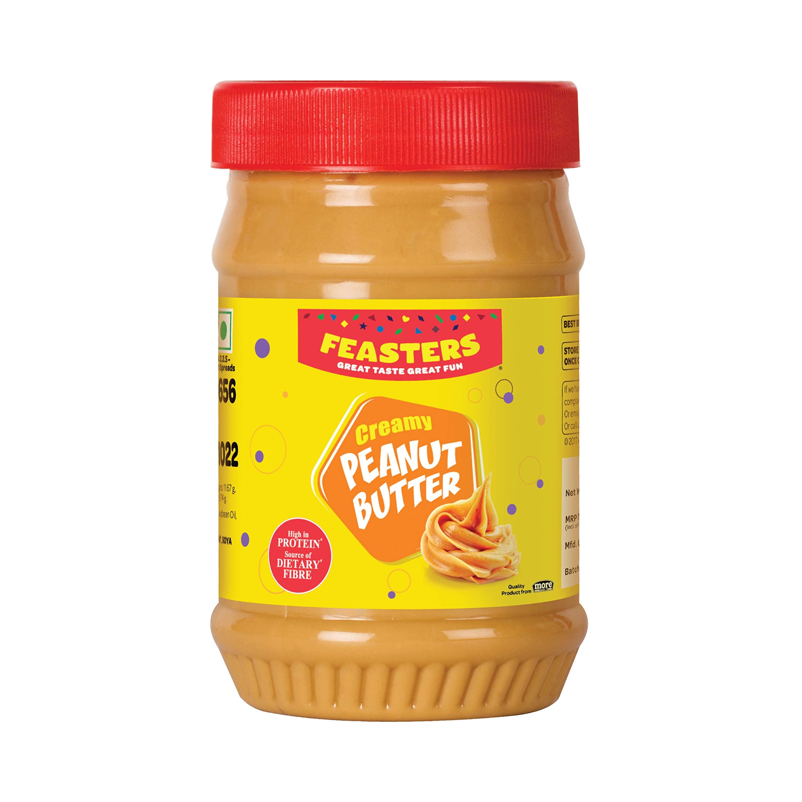 Feasters Peanut Butter Creamy Bottle, 510g