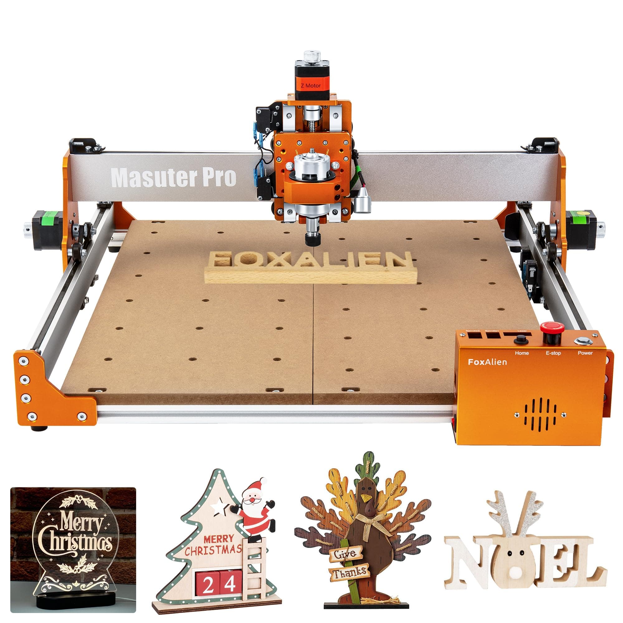 Masuter Pro CNC Router Machine, Upgraded 3-Axis Engraving All-Metal Milling Machine for Wood Acrylic MDF Nylon Carving Cutting