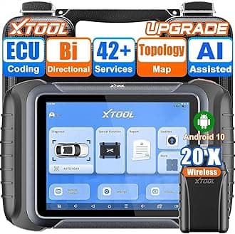 XTOOL D8W Wireless OBD2 Scanner: AI-Assisted Car Diagnostic Tool with Bidirectional Control, Topology Map, ECU/Online Coding, 42+ Resets, All System, V.A.G Guide, PMI, CAN FD/DoIP, 3-Year Updates