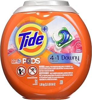 Tide Pods Plus Downy He Turbo Laundry Detergent Pacs, April Fresh, 54 Count
