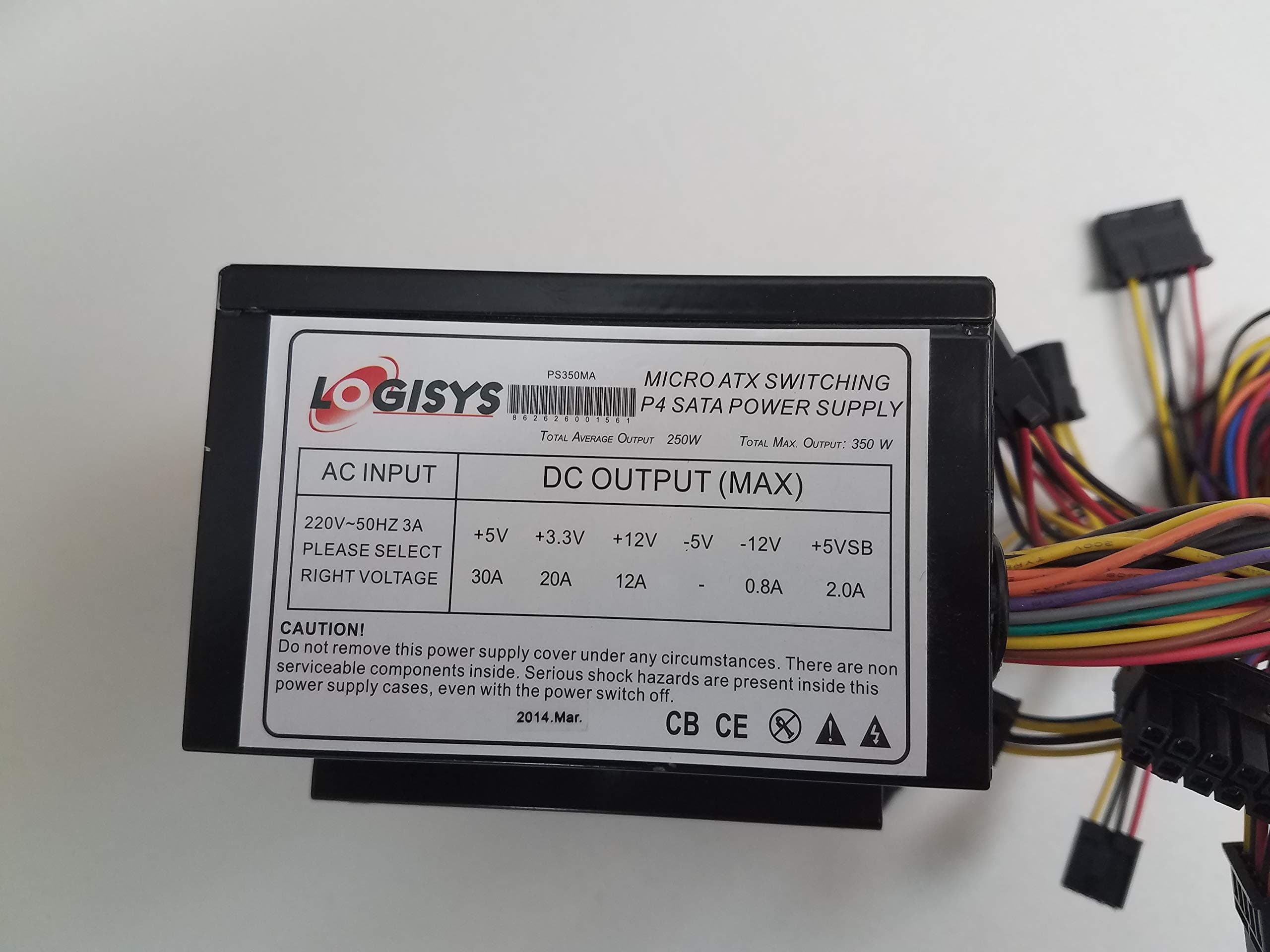 Micro ATX 350W Power Supply, Model "PS350MA".