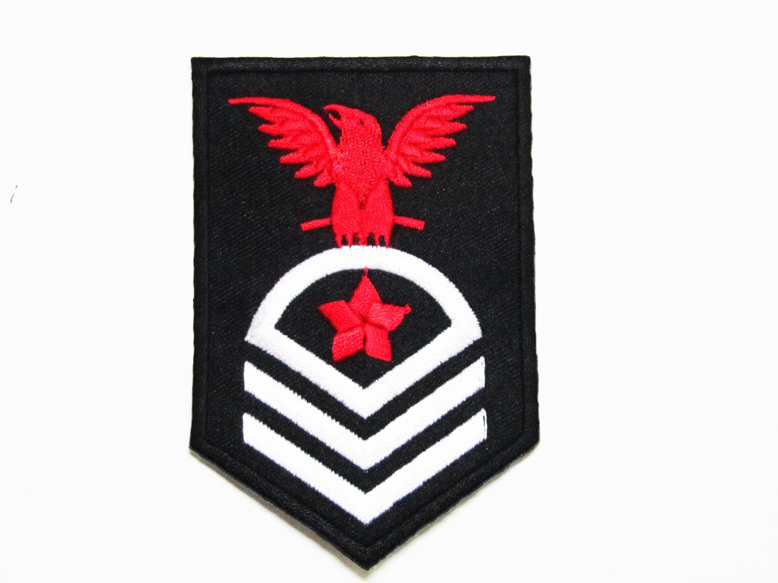 Sergeant Major Stripes Army Navy Military Iron on Sew on Embroidered Patch