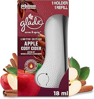 gladeSense & Spray Diffuser and Refills, Motion Activated Automatic Room Spray and Odour Eliminator for Home, Relaxing Zen, 1 Starter Pack (1 Holder + 3 x 18ml Refills)