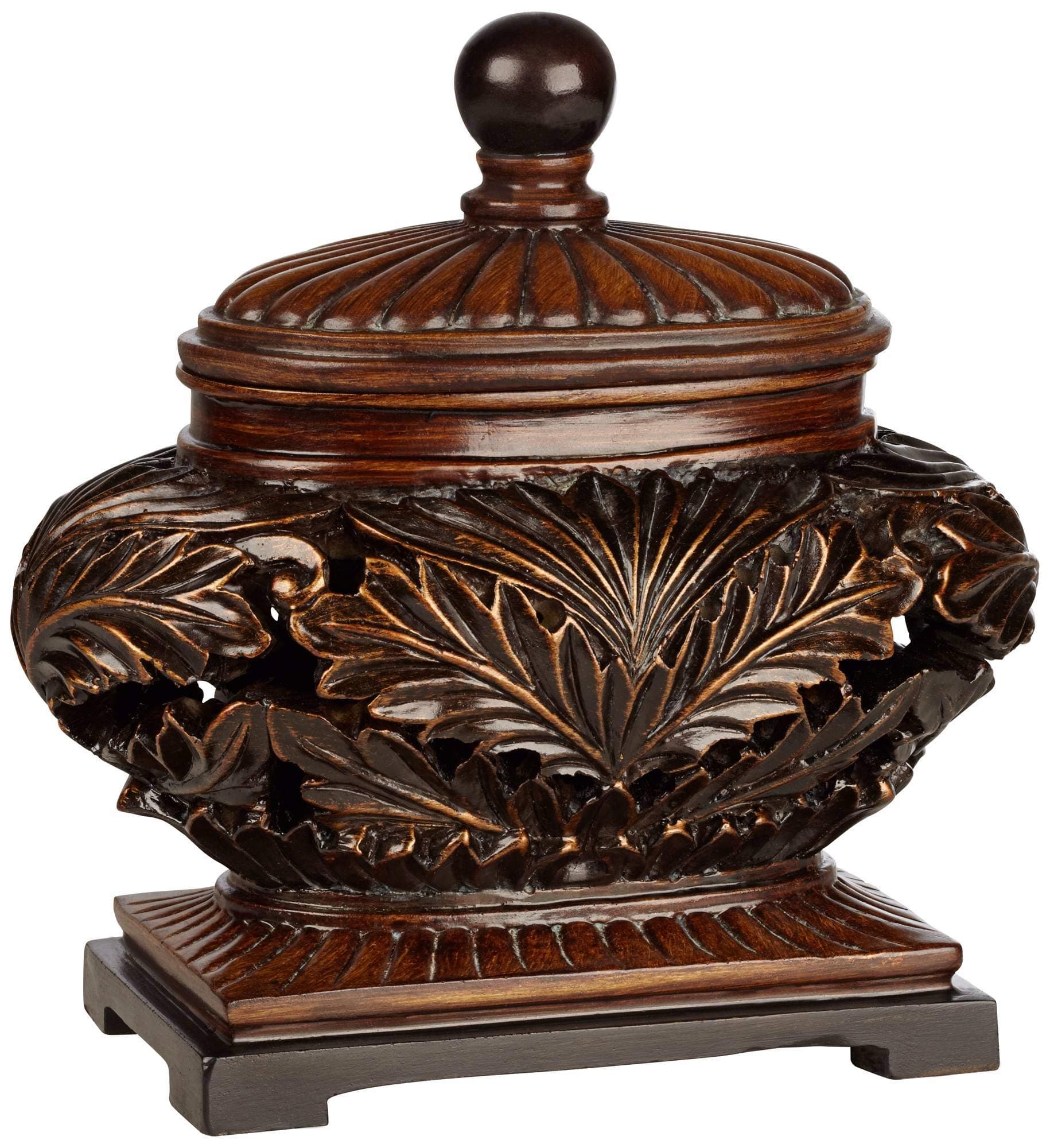 Universal Lighting and Decor Possini Collection Decorative Brown Bowl with Lid