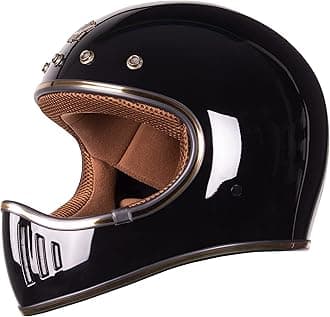 ROYAL M141 Full face Motorcycle Helmet - DOT Approved - Unisex, Classic, Elegant Design (Gloss Black, M)