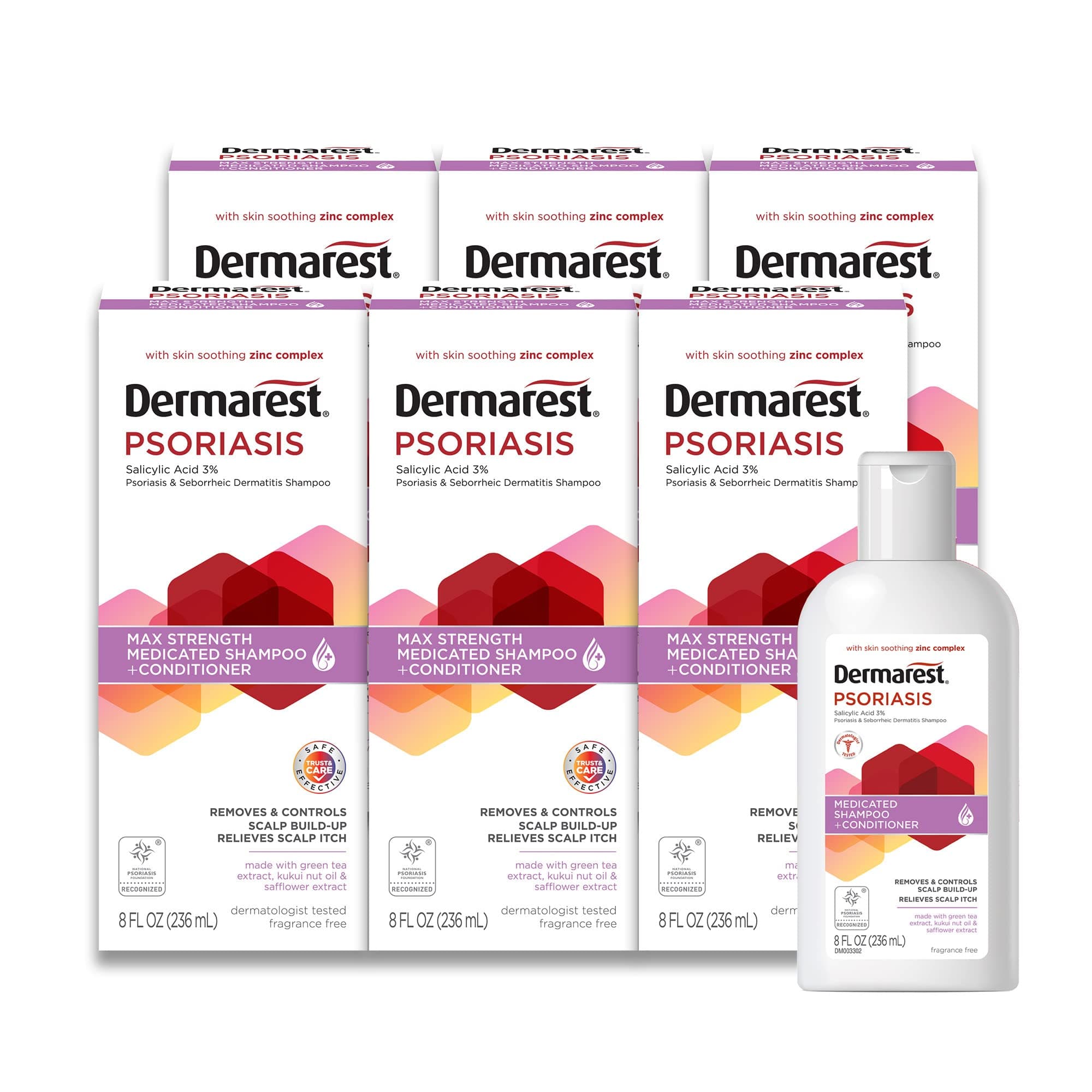Dermarest Psoriasis Shampoo and Conditioner, 8 fl. oz. (Pack of 6)
