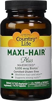 COUNTRY LIFE Vitamins Maxi-Hair Plus BIOTIN, 120 VCAP