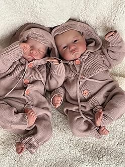 Pinky Reborn Unpainted Soft Vinyl Silicone Reborn Baby Doll Kit Set Including Head, Legs, Arms and Cloth Body Slip, Finished Size 22 Inch