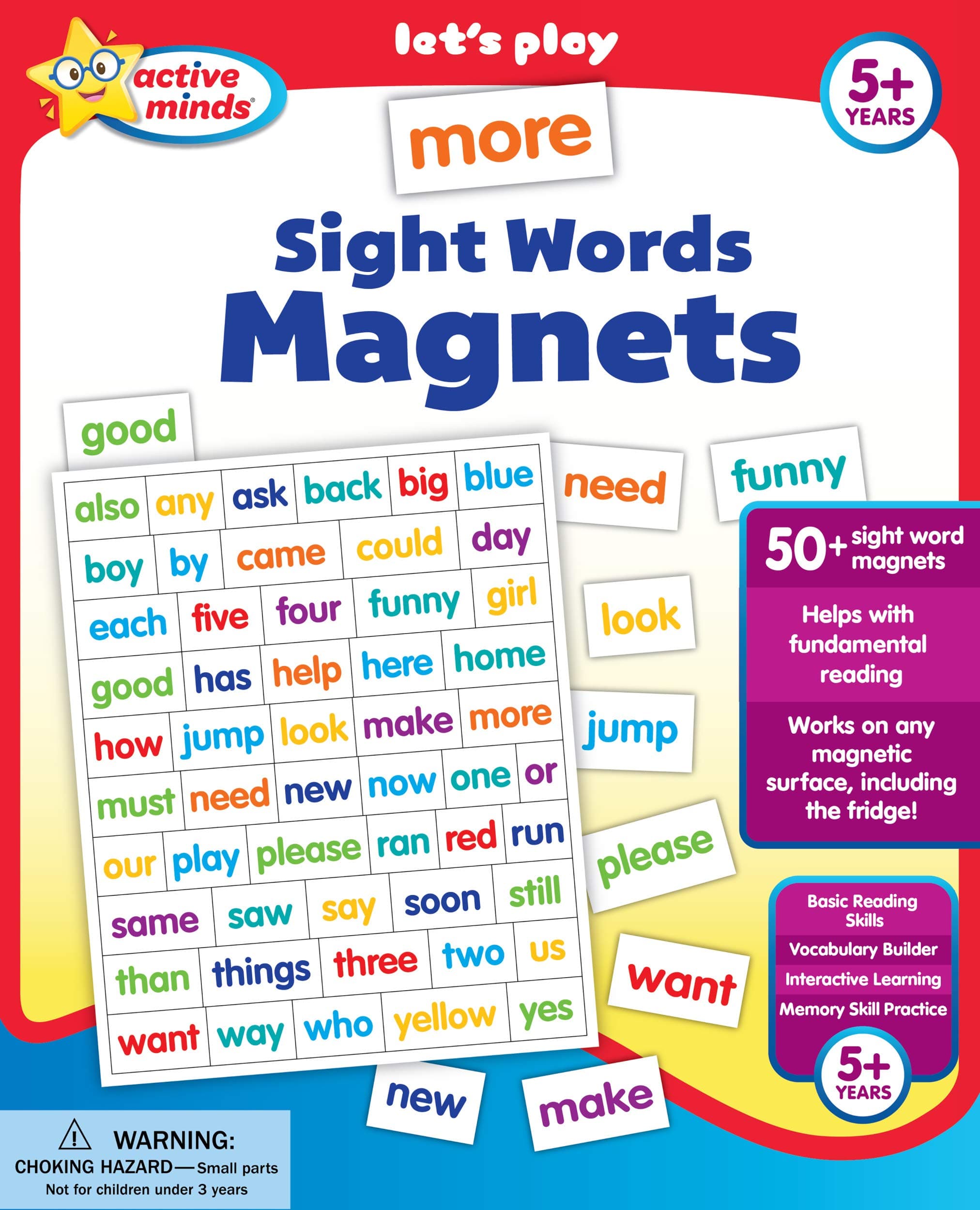 Sequoia Children's Publishing Active Minds More Sight Words Magnets