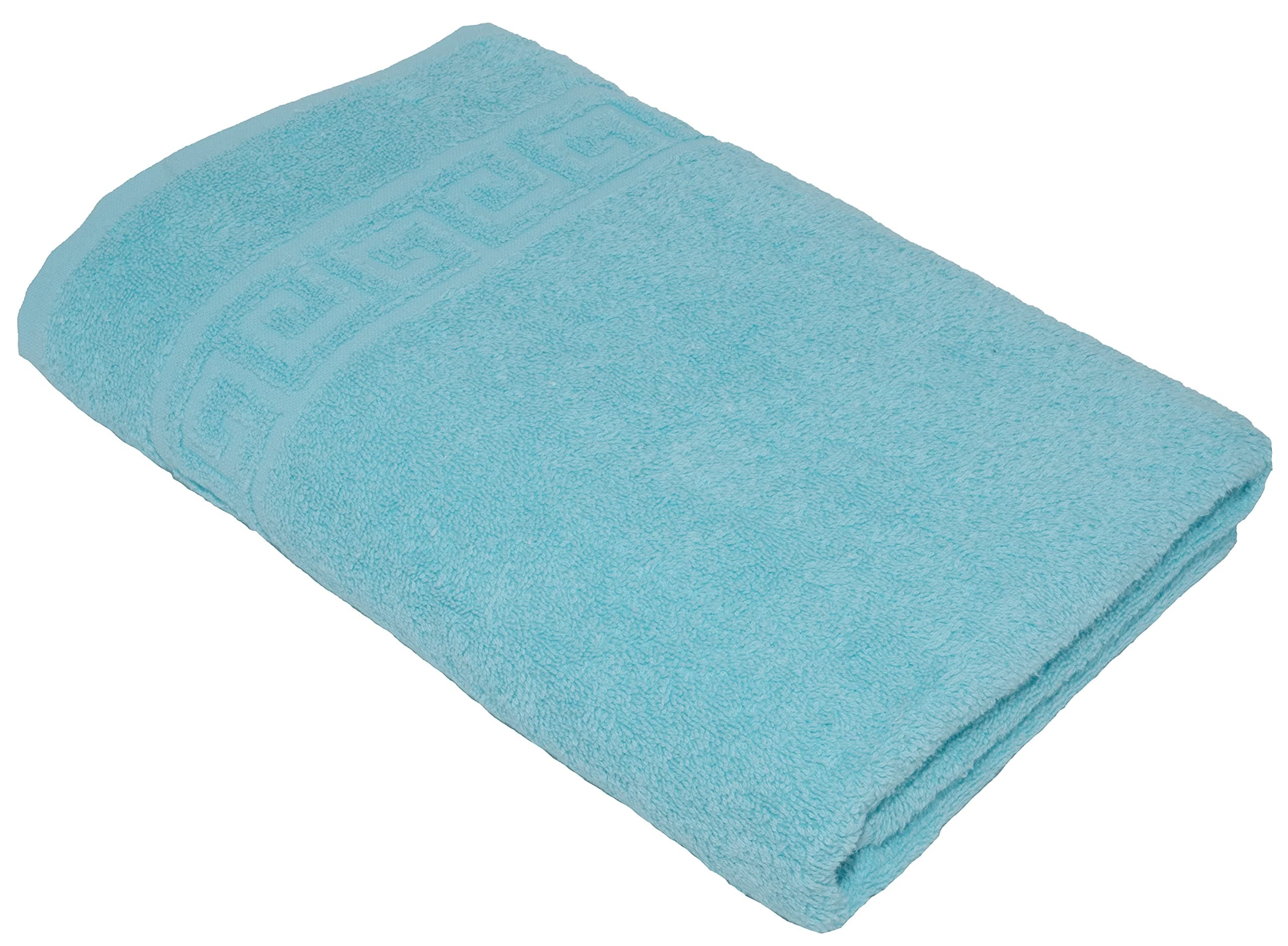 LIGHT TURQUOISE 1 X BATH TOWEL 70X140 CM LARGE SIZE 100% NATURAL COTTON 500 GSM THICK ABSORBENT TOWEL, HOTEL QUALITY RINGSPUN