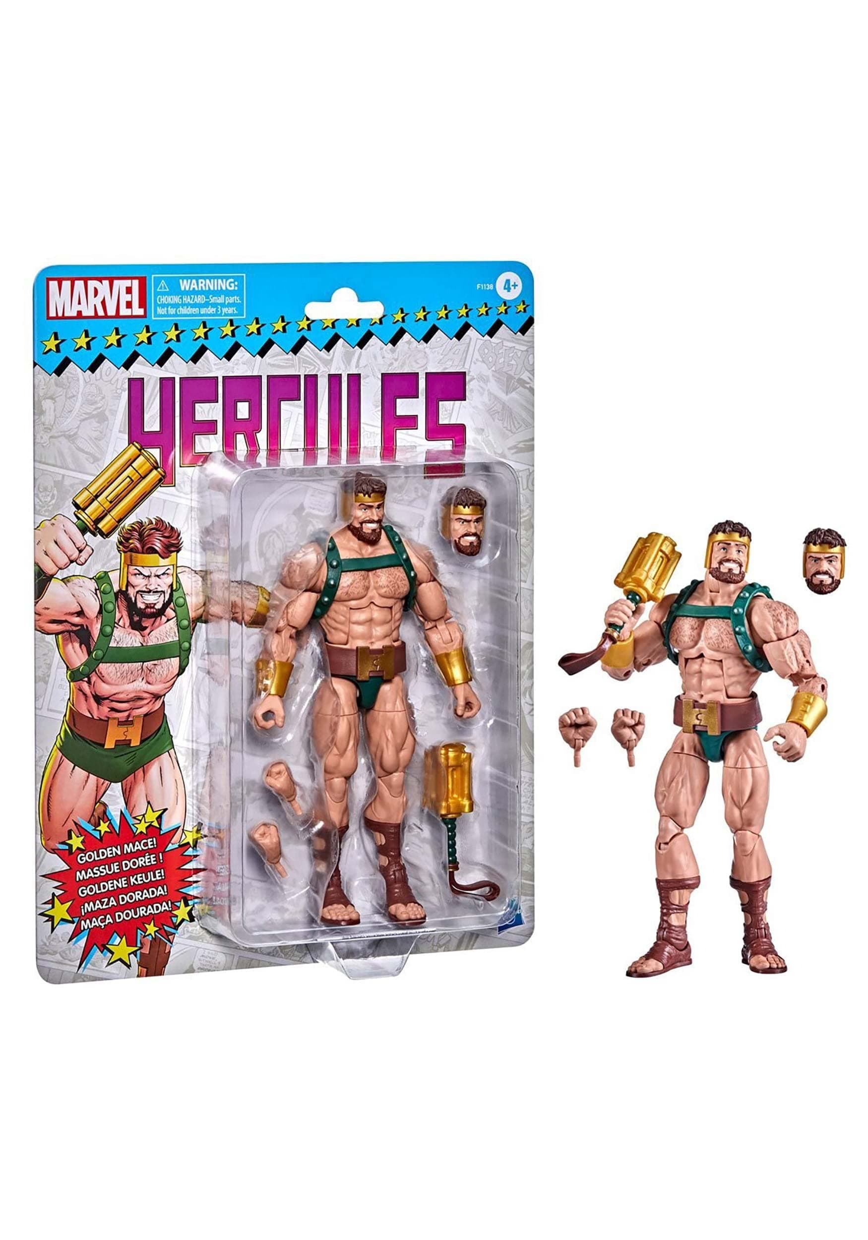 Marvel Hasbro Legends Series Hercules 6-Inch Action Figure with 4 Accessories F1138 Figure Size 15 cm Größe der Figur: 15 cm