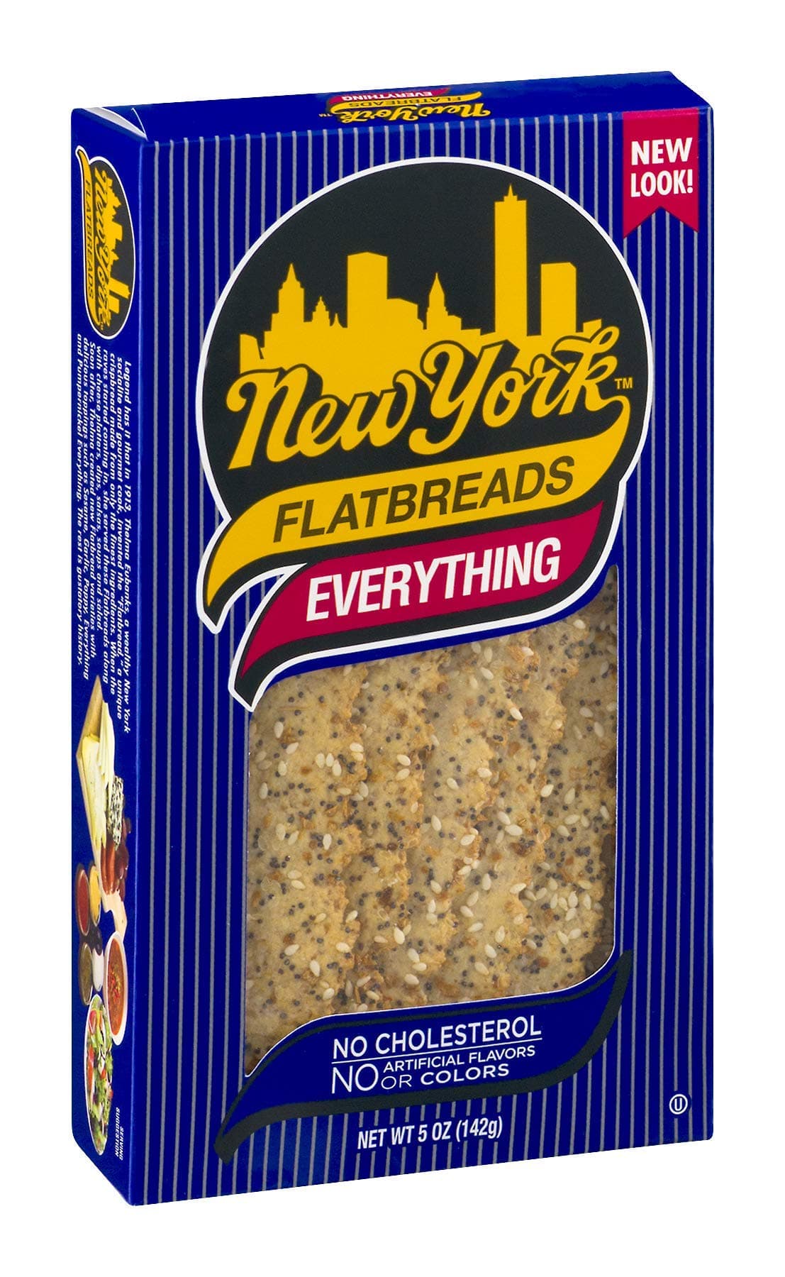New York All Natural Flatbreads, Everything, 5 Ounce